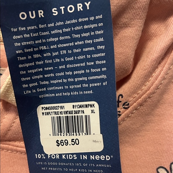 Life Is Good Pink Floral Women's Hoodie - Picture 2 of 9